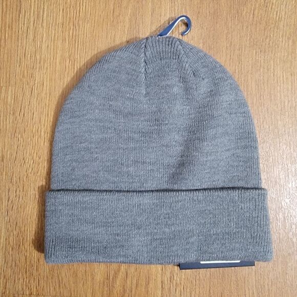 Tommy Hilfiger Gray Beanie Hat Gray Logo Fleece Cable Embroidered Logo Unisex - Picture 4 of 5